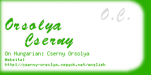 orsolya cserny business card